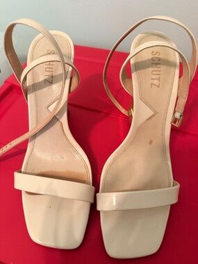 Tan Schutz Wedge Heels